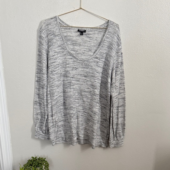 Express Tops - Express Women's Black and White Long Sleeve Top